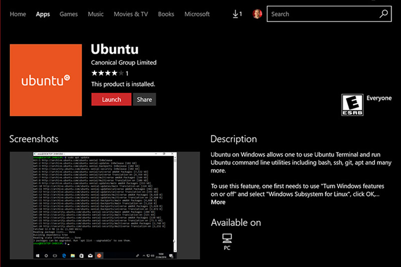 چگونه اوبونتو را از طریق ویندوز استور در ویندوز ۱۰ نصب کنیم